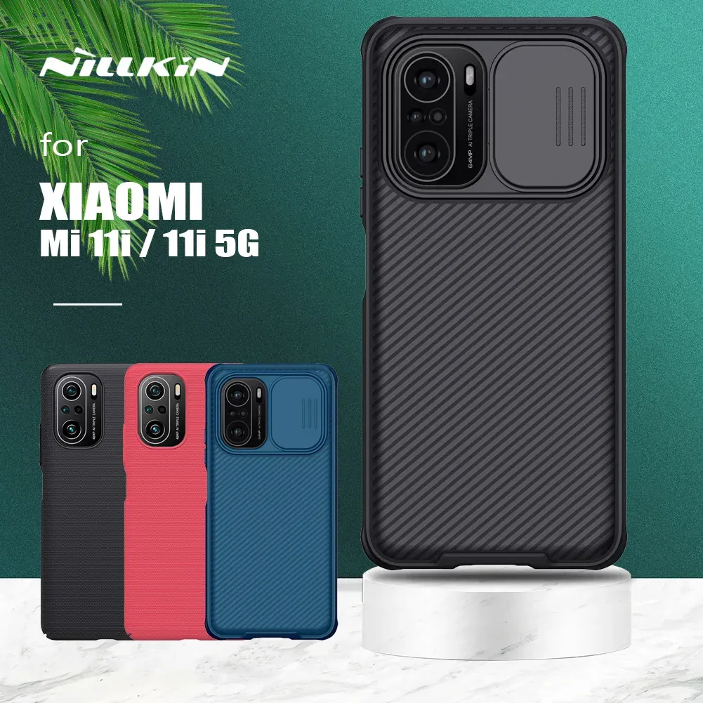 Xiaomi Mi 11i için Kapaklar 5G Case Nillkin Camshield Slayt Kamera Kılıfı Sert PC Slim Fuzlu Kalkan Dokulu Kapak Xiaomi Mi11i Kılıf