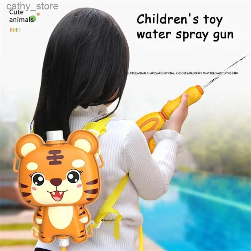 Gun Toys Childrens Toys Light Interactive Drable Fun Safe Interactive Water Play för förskolebarn Ryggsäck Vattenpistolen EXAKTABLEL2404