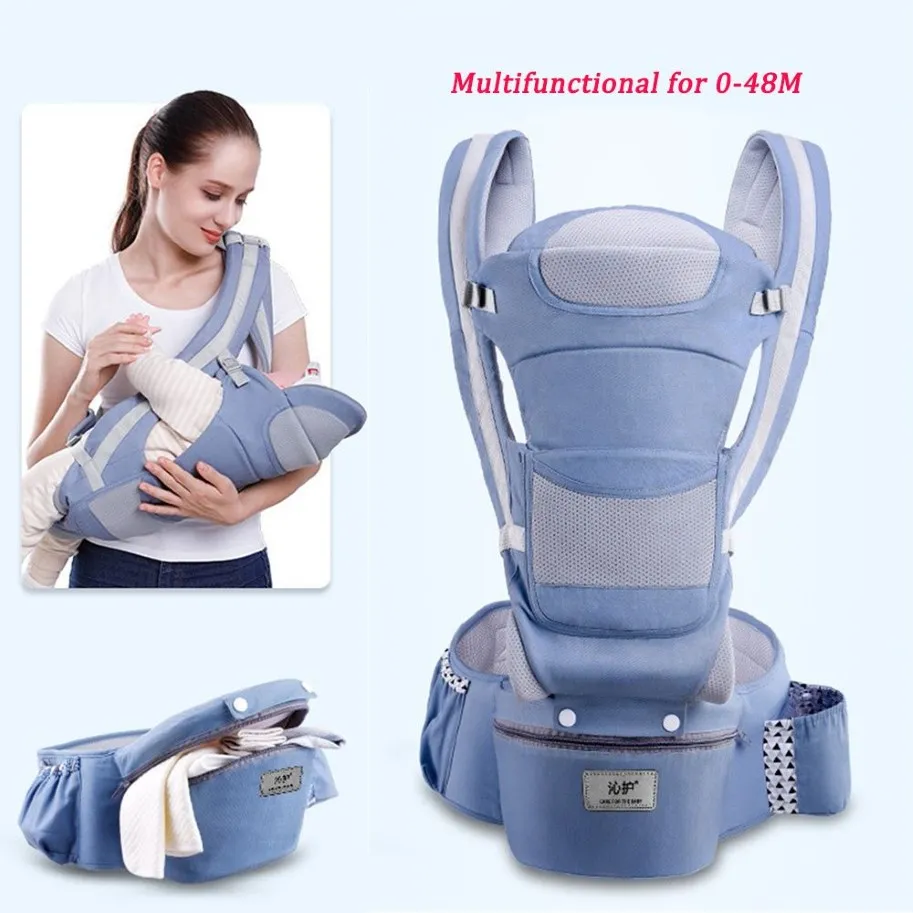 0-48M حقائب الظهر المريحة الناقلات الرضع الهيبوت الناقل في مواجهة Kangaroo Wrap Sling Baby Travel New Born LJ200915285S