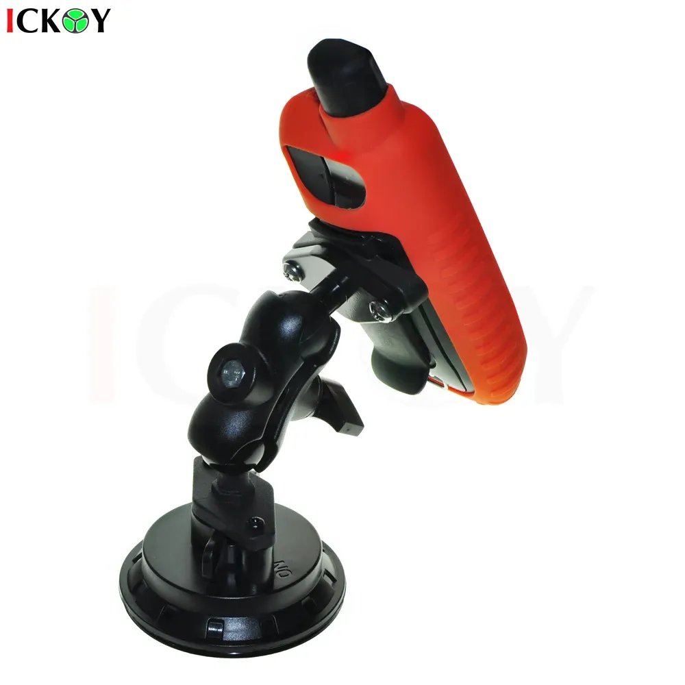 Камеры двойной гнездо Arm + Tivel Lock Suction Cup Cup Mount Mount Mount Crackte Bange для Garmin GPSMAP 66S 66 -й 66i 66SR 65SR