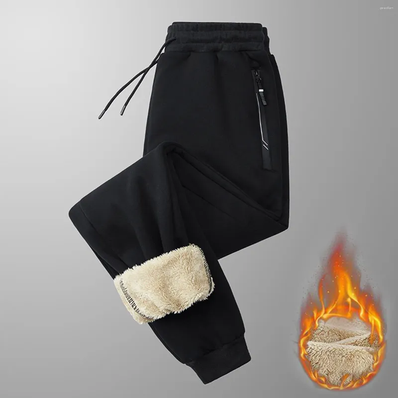 Pantaloni da donna leggings foderato di pile femminile con tasche ad alta vita invernale calda esercizio fisico con pantaloni di agnello casual