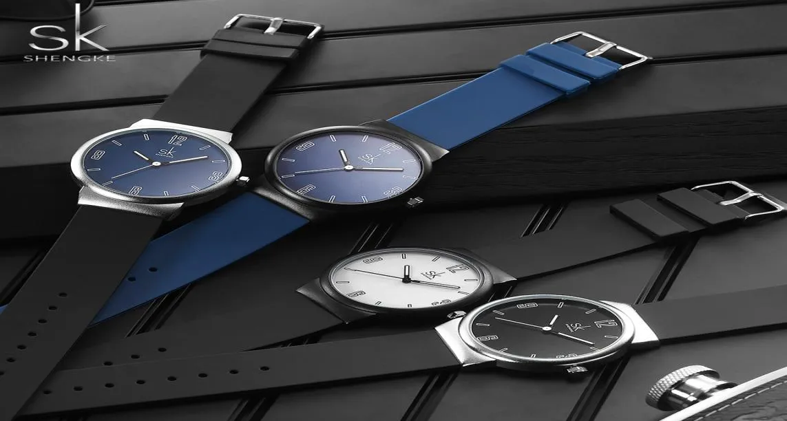 Shengke Mens Watchs Brand Luxury UltraHin Analog Quartz Wrist Watch Sport Watch Reloj Hombre Bayan Saat Casual Wrist Wrists7761952
