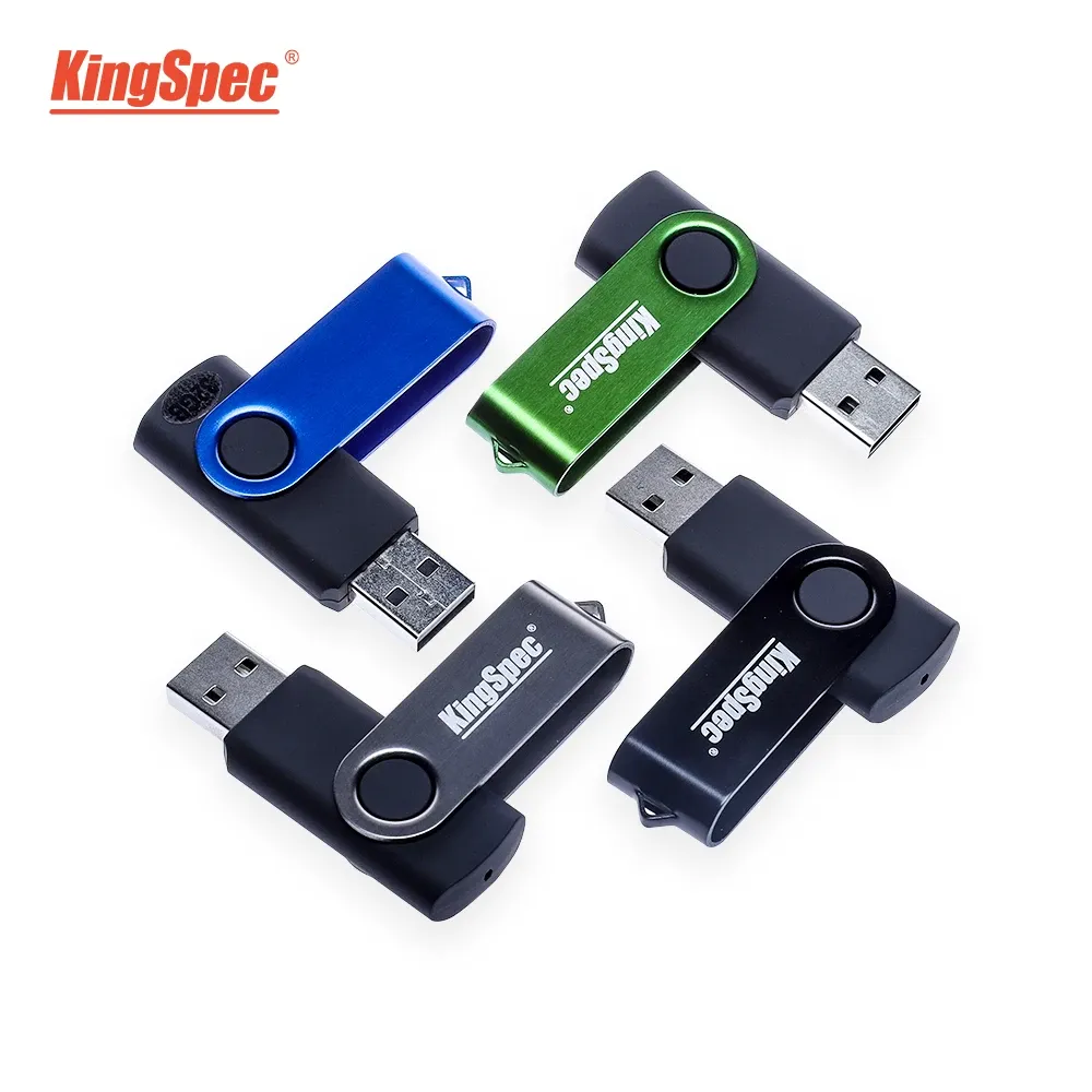 GUIDA KINGSPEC USB Flash Drive da 128 GB Flash Memory Card 32 GB Pendrive 64GB Stick USB 16GB USB 2.0 Memory Stick 128GB per auto per laptop