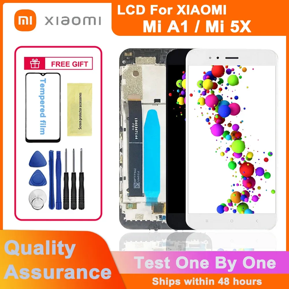 スクリーンオリジナル5.5 "LCD Xiaomi Mi A1 LCDタッチスクリーンデジタイザーアセンブリ交換可能な部品5x LCDディスプレイ