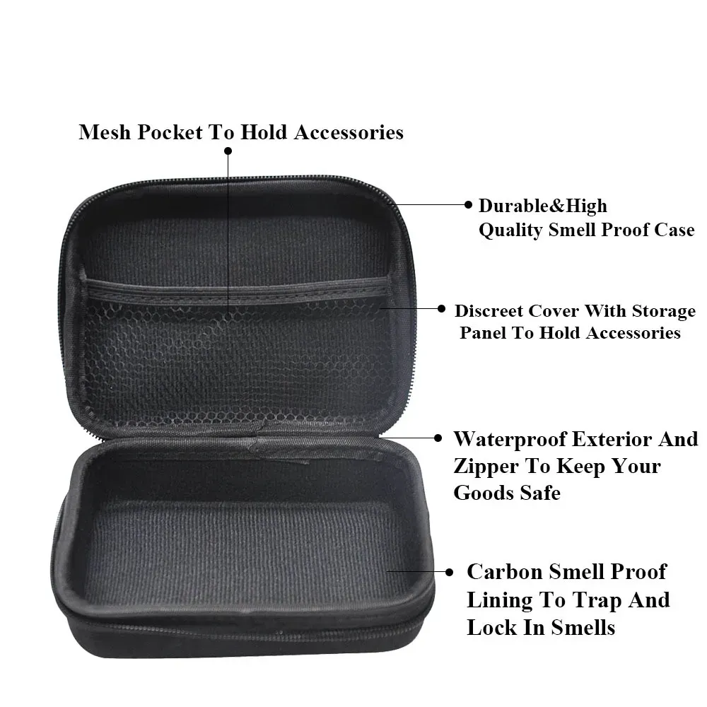 Pipes Kits Set With Herb Grinder Snuff Pill Box Bottle Snorter Dispenser Nasal Case Container Storage Smoking Carry Bag