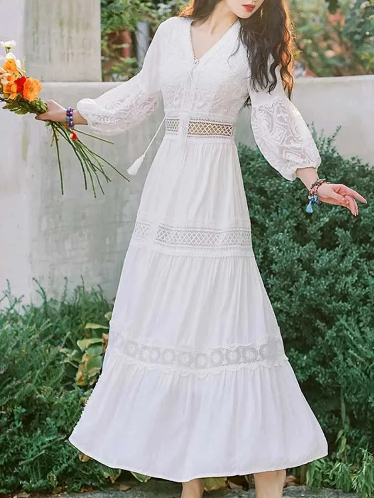boho beach wedding dresses for bride Sexy Boho Wedding Dresses Deep V Neckline Beach Wedding Dress For Brid –  DressesTailor