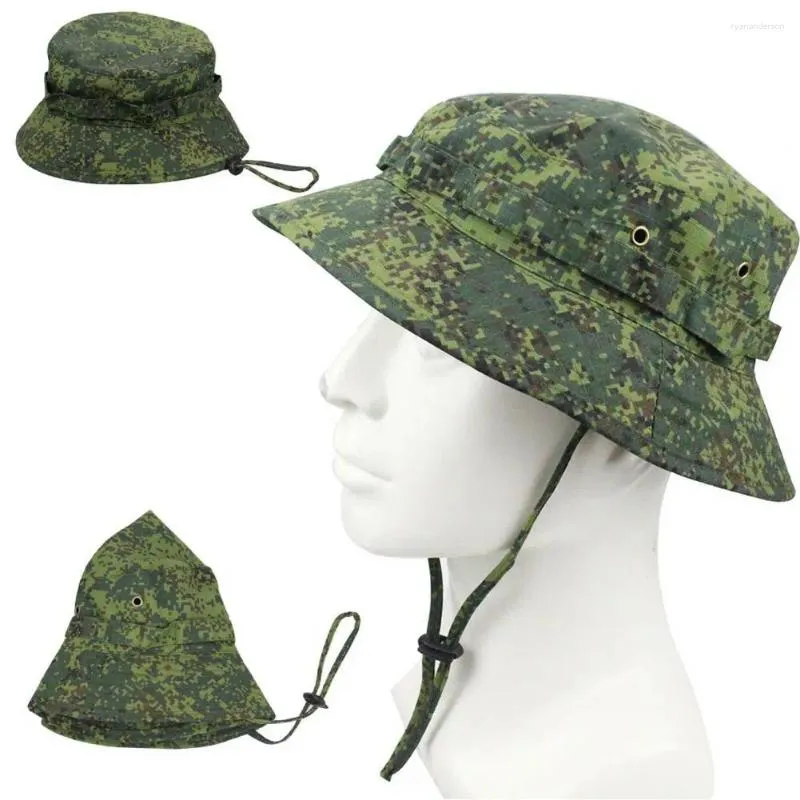 Berets Femmes Chapeau Catch Camouflage Imprime à l'extérieur avec sangle de sangle de vent