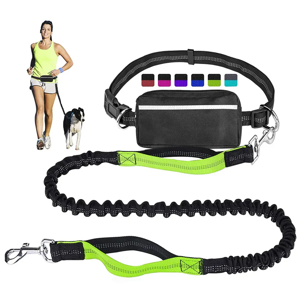 Leashes Hands Free Dog Leash with Waist Pocket Suitable for Running Hiking Training for Small Medium and Large Dogs Pet Supplies