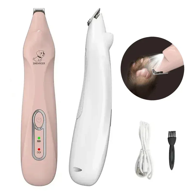 Clippers Professional Electric Pet Foot Hair Trimm With LED LIGHTS LED RECHARGAGE CHIP CHIPPER CAT Coiffeur de coiffeur