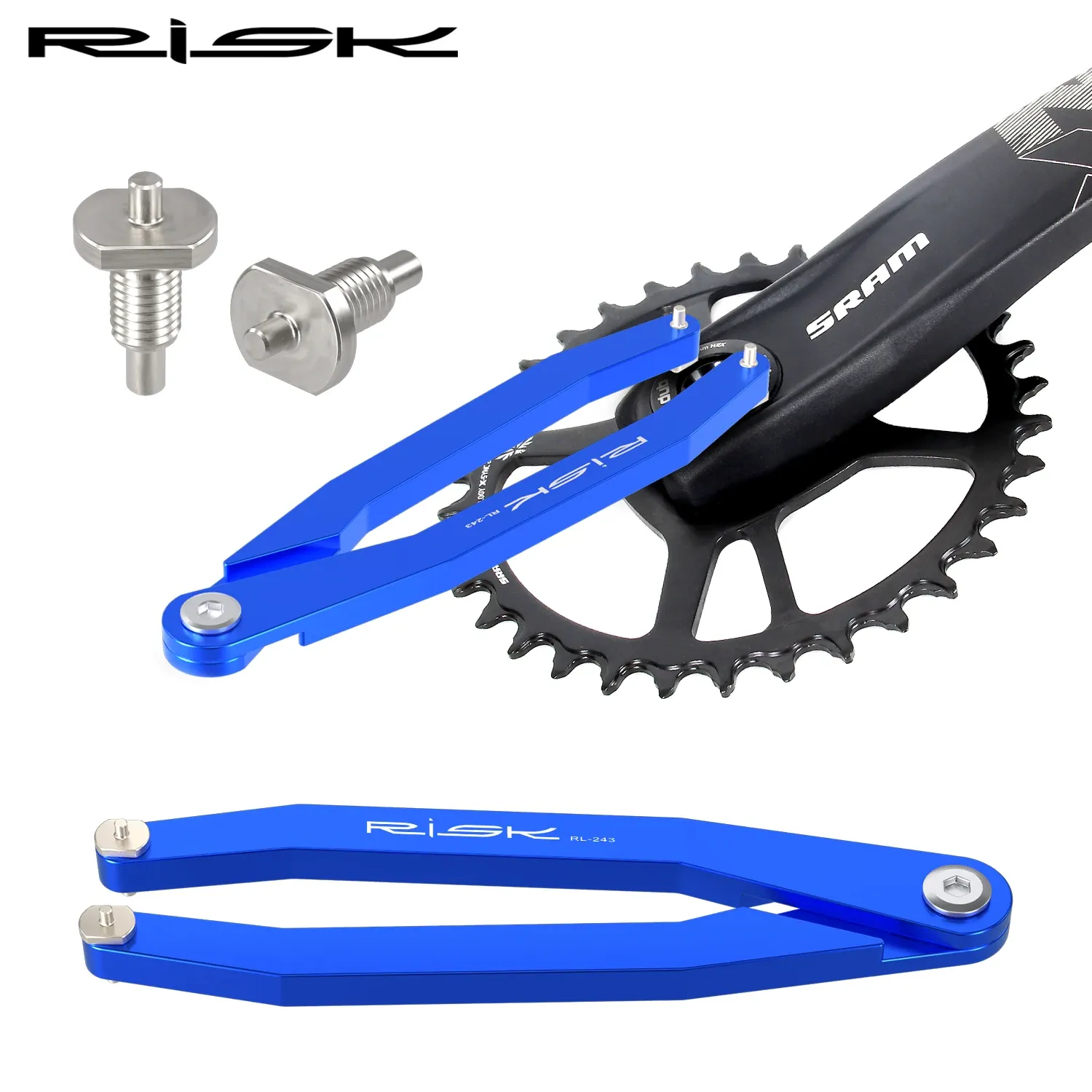 Tools RISK Bike Crank Arms Cap Pin Spanner Adjustable Tool Bicycle Hub Bottom Bracket Freewheel Pin Wrench For NX/GX DUB