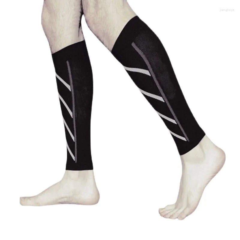 Sports Socks Compression Thin Calfskin Calf Support Assists Night Running Nylon Fluorescerande Leggings Basketball Sleeves