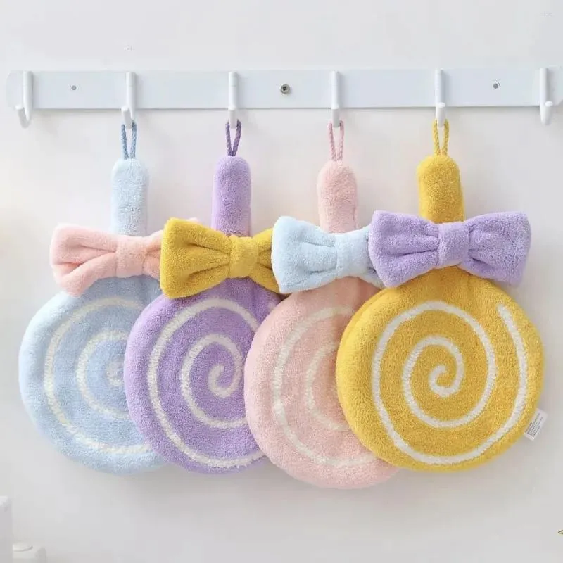 Towel Lollipop Wiping Handkerchief Household Hanging Type Absorbent Quick Drying Non Hair Shedding Small Kitchen