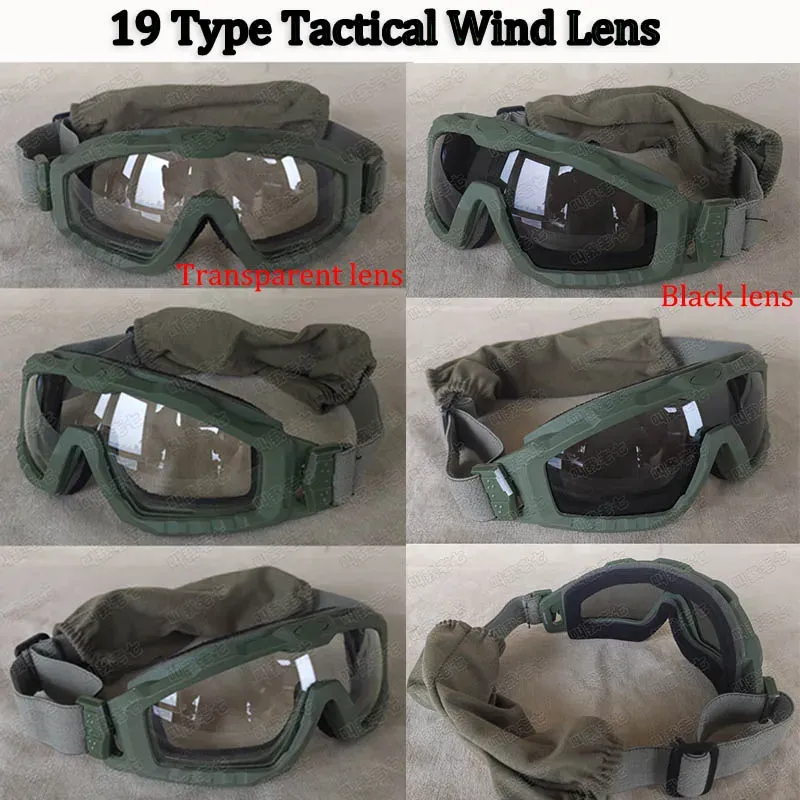 Filters Protective Equipment F19 Type Tactical Wind Lens Helmet Goggles Motorcycle Wind Lens Outdoor Sports Wind Lens