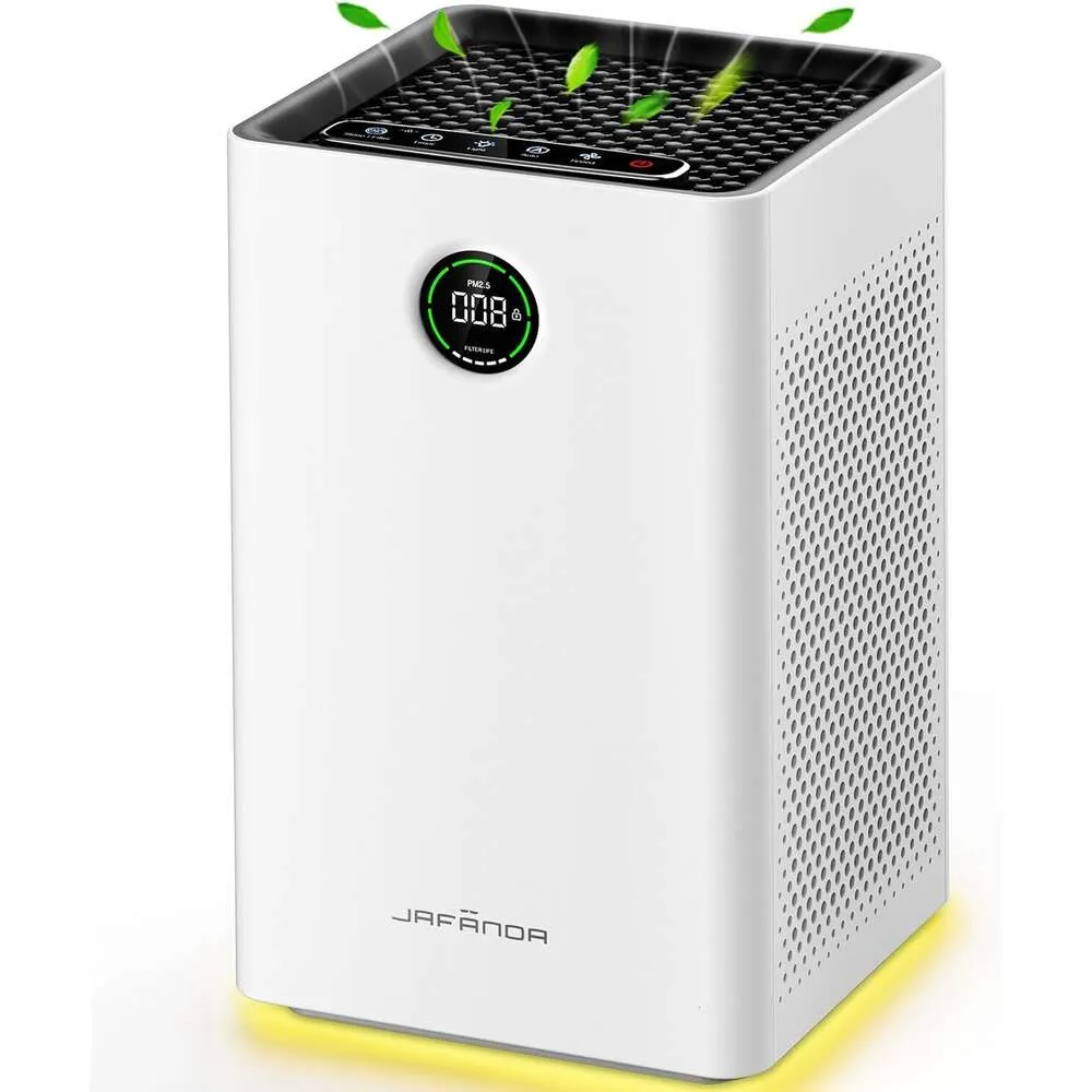 800S Smart Air Purifier med HEPA13 Aktivt kolfilter - Ta bort damm, pollen, rök, allergier, mögel, lukt, husdjur, VOC för hemmakontor