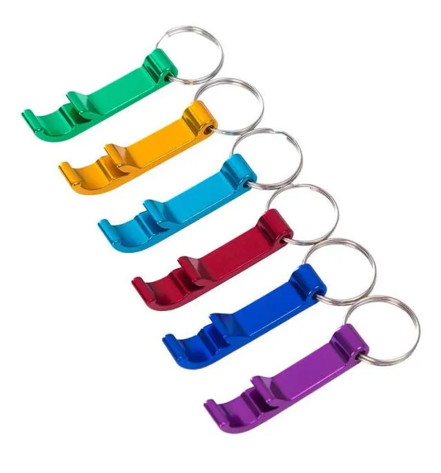 Key Chain Bottle Opener Rings Can Wine Beer Openers Portable Aluminum Alloy Keychain Metal Keys Ring Wedding Gifts Opening Tools5405692