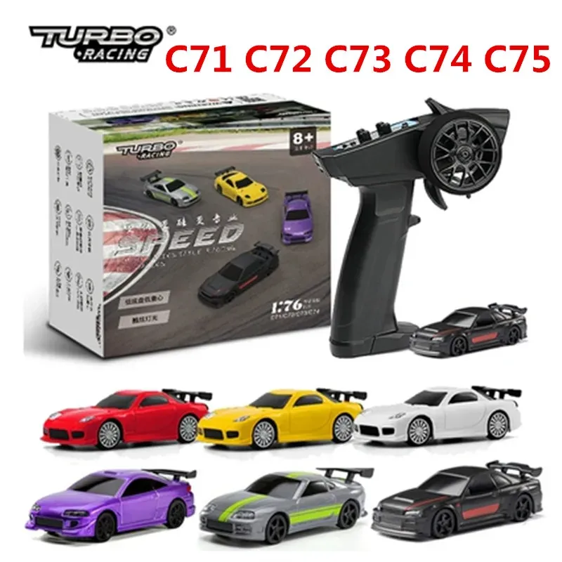 Cars Turbo Racing 1:76 1/76 C71 C72 C73 C74 C75 RTR Плоские игрушки на дороге RC CAR пропорциональные игрушки с дистанционным управлением для детей для взрослых