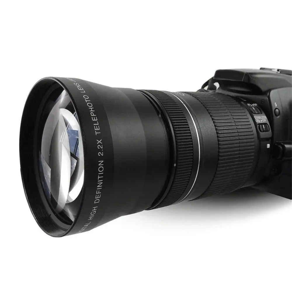 Filters Professionele HD 72mm 2.2x telefoto -lens + lenszak voor Canon Nikon Pentax Olympus elke DSLR met 72 mm filtergrootte lensdraad