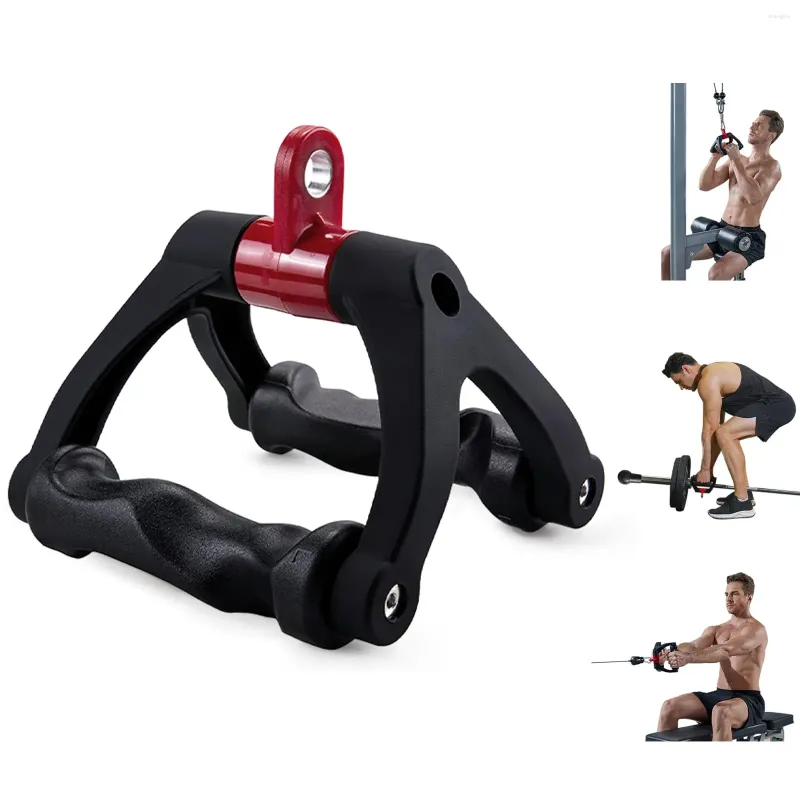 Tillbehör Ergonomik V-formad roddstång 360 ° Roterande V-Handtag Biceps Triceps Back Workout T-Bar Row Handle Lat Pull Down Cable Machine