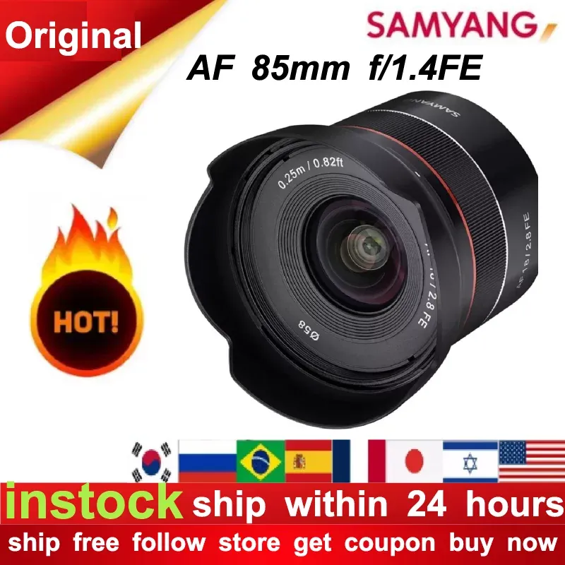 Filtri Samyang AF 85mm f/1.4fe Fullframe Autofocus Largeageture SLR MicroSingle Prime Lens per Sony E PK Yongnuo Ronin