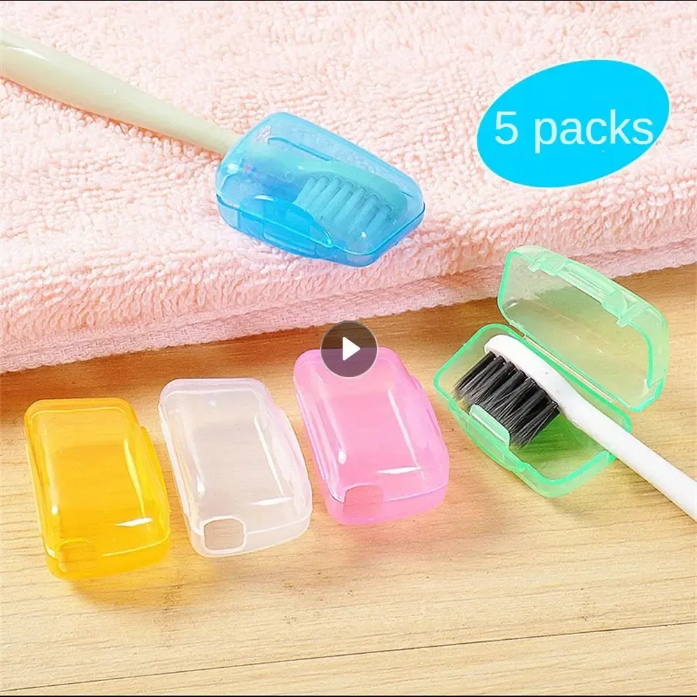 Heads 1/5Pcs Toothbrush Head Cover Portable Travel Hike Camping Brush Cleaner Protect Teethbrush Storage Organizer Bathroom