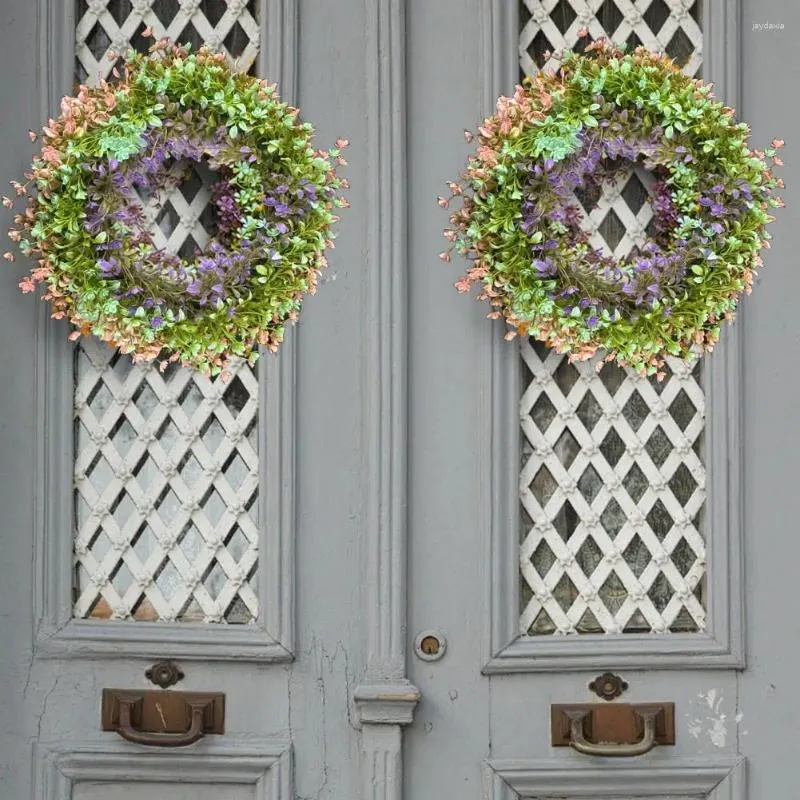 Kwiaty dekoracyjne wiosna sztuczne wieniec dziki plastikowy Fake Flower Garland Front Front Do domu Ściana weselna wakacje wiejskie