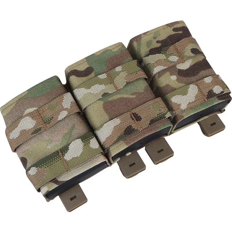 Bolsas IDOGear Tactical Triple Magazine Pouch para 7,62mm Mag com transportadora de inserção dura Draw Quick Draque Molle Mag Bolsa MGF17