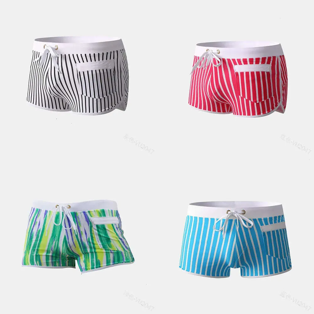 Costumi da bagno 2023 maschi estivi strisce sexy sexy tronchi rapidi briefsuit da bagno maschi secco shorts shorts shorf board nuota 230630 230630