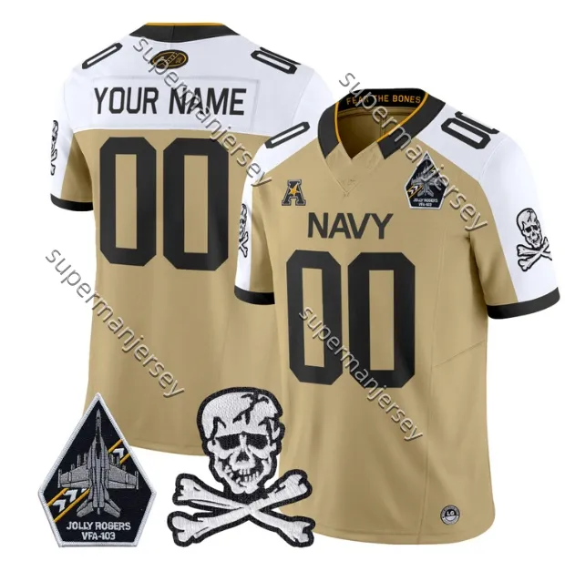 Custom Navy Midshipmen College Football Jersey - Blake
