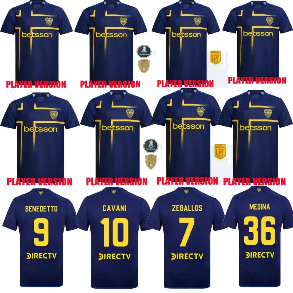 2024 2025 Boca Juniors Ventilate Soccer Jerseys 24 25 Men Kit Maradona Varela Cavani Cavani Benedetto Lucas Janson Medina Medina Football Shirt Player Uniform