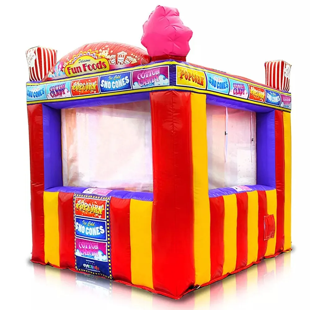Oxford 6mlx6MWx4MH (20x20x13.2ft) opblaasbaar carnaval Treat -winkel met opvouwbare gordijnconcessiestandaard fast food cabin cabine cabine kraam