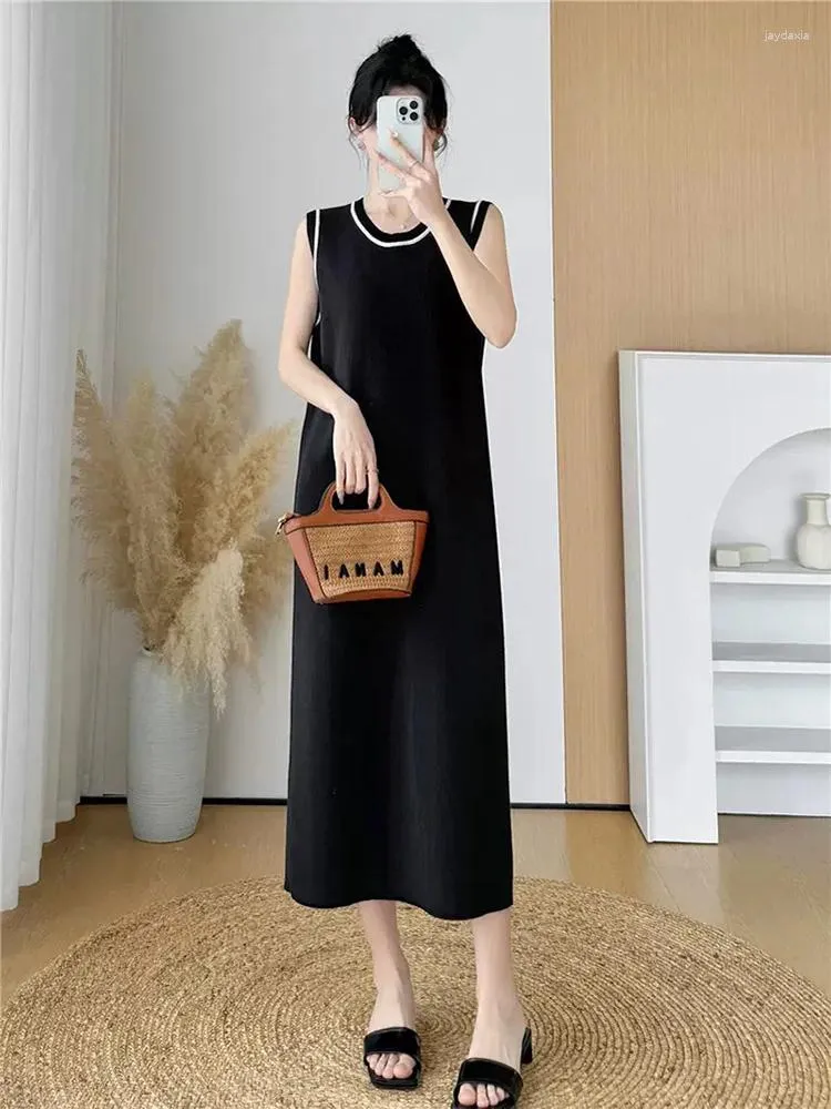 Casual Sleeveless Knit Dress Women Spring Summer Black O-Neck Loose Fit from Dhgate Basic & Casual Dresses - price 96.68 Casual Sleeveless Knit Dress Women Spring Summer Black O-Neck Loose Fit from Dhgate Basic & Casual Dresses - price 96.68