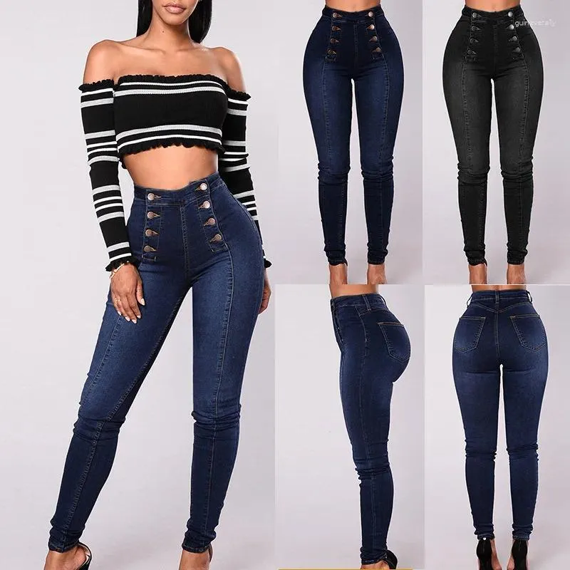 Женские джинсы 2024 европейские и американские двойные грудные сдержанные слабы