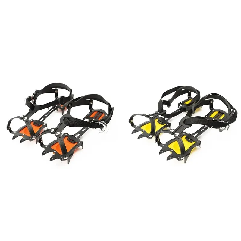 Skatter 10 Ståltänder Antiskid Snöklättring Crampons skor Cleats Overshoes Anti Slip Ice Grippers Shoes Claws