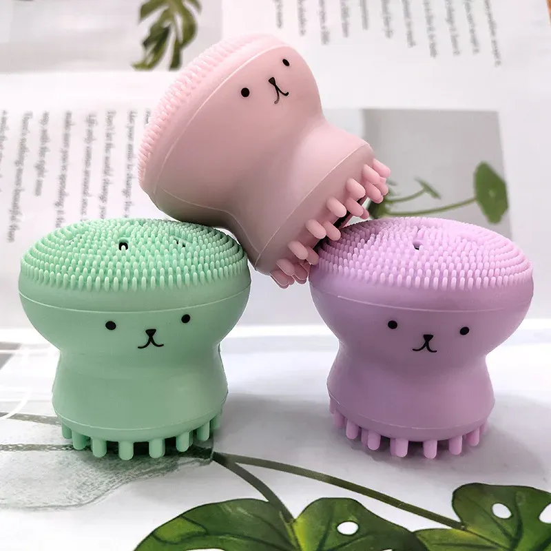 Scrubbers Silicone Small Octopus Face Cleaner Facial Cleaning Brush Deep Cleaning Washing Brush Massager Beauty Instrument Clean Pores