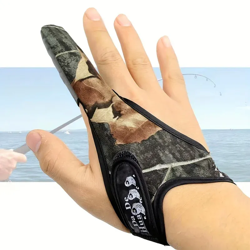 Accesorios 1 por ciento guantes de pesca de camuflaje duradero para la mano izquierda y derecha protege sus manos y mejoran su tasa de captura