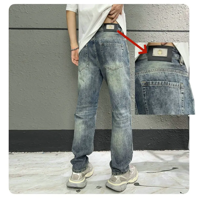 Jeans masculin printemps été mince yslicon hommes droits en liberté européen américain cdicon marque haut de gamme petit pantalon droit lxk101