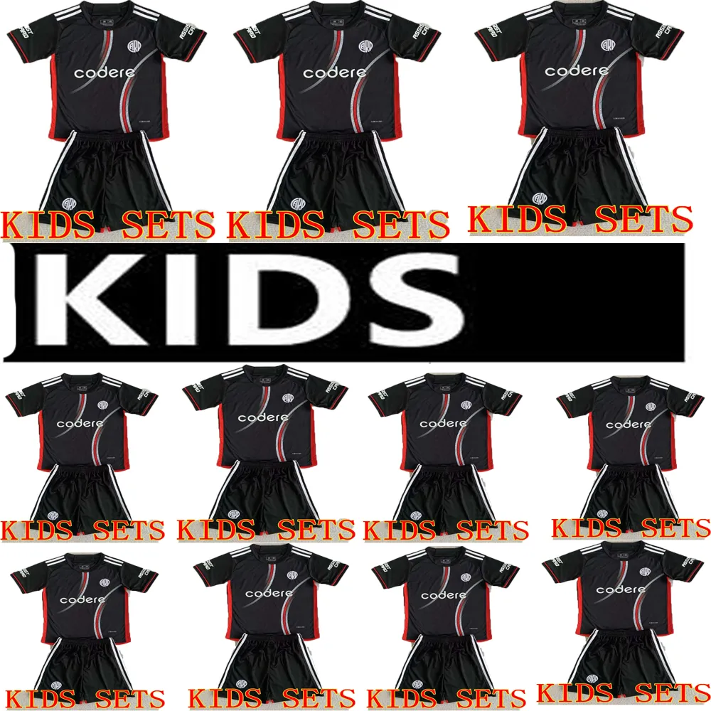 2024 2025 River Plate Kid Resistenze Resistenze Soccer Maglie Lanzini Fernandez Barco Palavecino Borja M. Suarez de la Cruz Libertadores a casa terza camicie da calcio