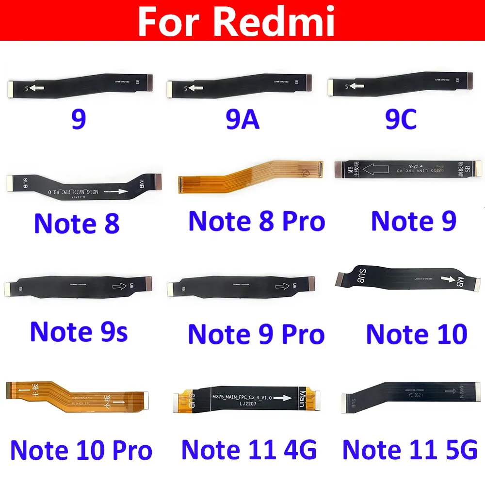 Câbles Nouvelles cartes principales Connector de carte principale de carte mère Câble flexible pour xiaomi redmi 9 9a 9c 6 6a 8a note 10 8 7 6 Pro Note 11 4G 5G