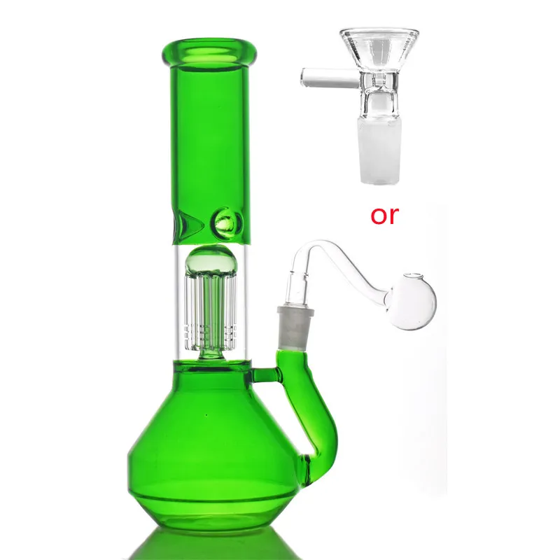 Partihandel Big Perc Glass Tobacco Bongs Hookah Gourd Tjock Heady Green Smoking Water Oil Rigs Pipe Bubbler Ash Catchers Bong