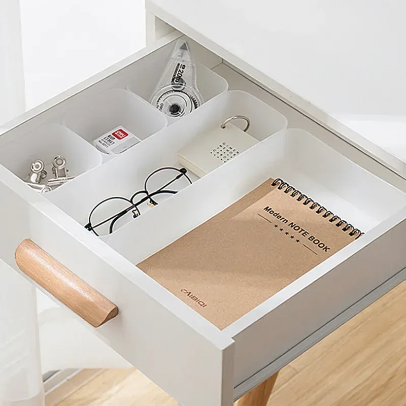 Tiroirs Nouveaux 1 ensemble de rangement organisateur de tiroir réglable Set Plastique Diviseur de récipient cosmétique Boîte à finition de bureau