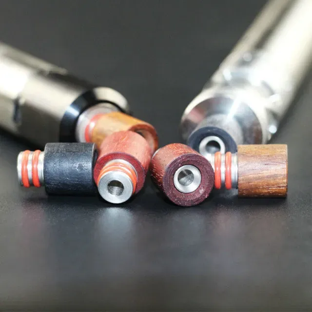 Best Wooden Drip Tips 510 Red Wood Stainless Steel Mouthpiece SS Drip Tip Fit Box Mod Atoimzers Tanks RDA Atomizer