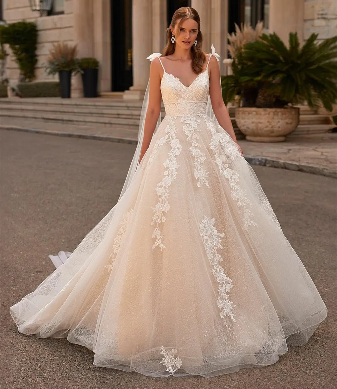Ivory lace fabric for wedding dress hot sale