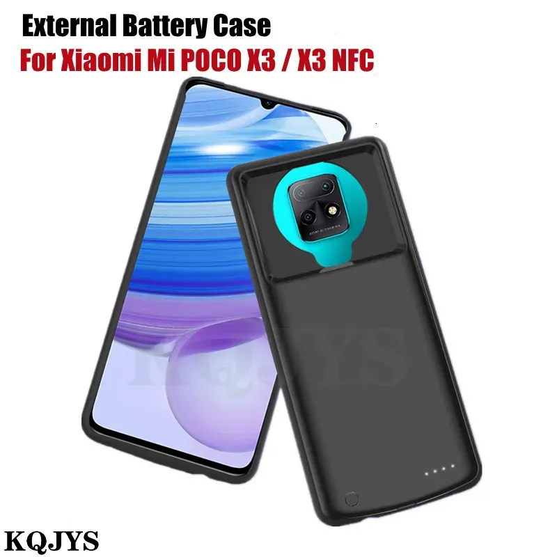 Cas 6800mAh Case de chargeur de batterie pour Xiaomi MI POCO X3 NFC Battery Bank Bank Battery Charging Case pour Xiaomi Mi Poco x3