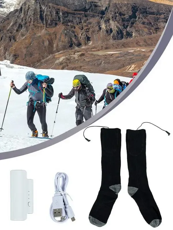 Chaussettes femmes électriques chauffées chauffées botter les pieds chauds usb usb chauffable chauffage pied chaud artefact anticold winter sport chaussettes