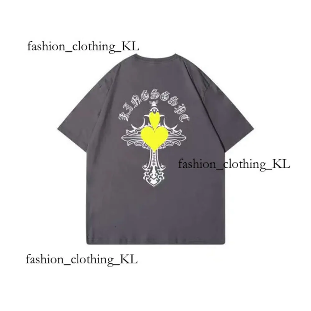 Herren Chrom Hesrts T -Shirt Designer Männer Damen Designer T -Shirt -Buchstaben Druck kurzärmelöser Harajuku Sommer Chrom T -Shirt Mann Tee Frau Kleidung 939