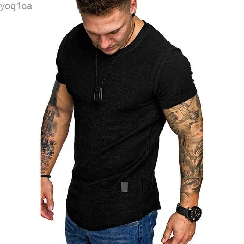 Мужские футболки мужская спортивная футболка Slim Fit O-вырезок с коротким рукавам.