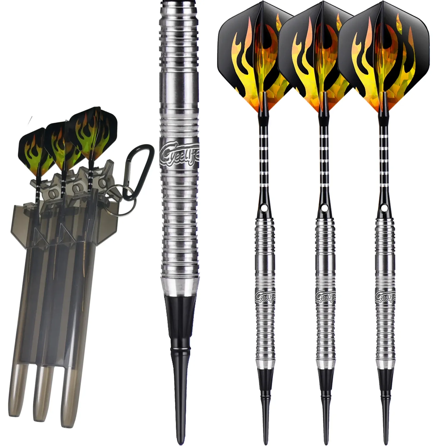 Darts Cyeelife 90% Tungsten Miękka końcówka rzutki 18G z obudową, aluminiowe wały+30 punktów+dodatkowe loty