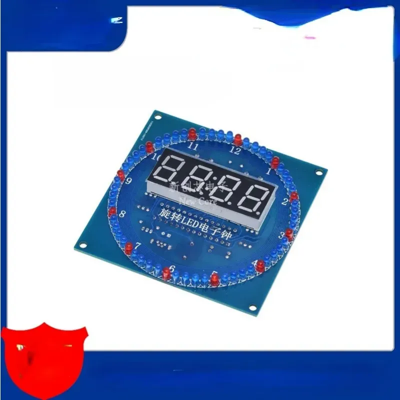 2024 DS1302 Obrotowy wyświetlacz LED alarm elektroniczny Moduł zegara Zestaw DIY Wyświetla