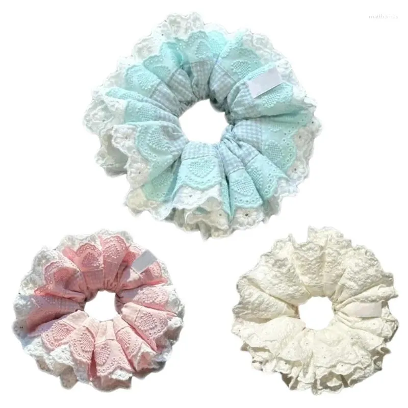 Hair Clips Y1UB French Rope For Teen Girl Lace Trim Elastic Makeup Use