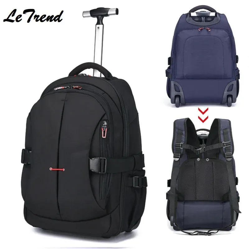 Bags LeTrend Trolley Backpack Shoulder Bag Student Trolley Bag Luggage 20 inch Boarding Travel Bag Best For Gift